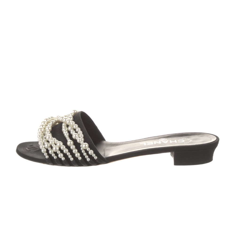 Chanel Pearl Strand Sandals